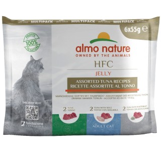 Almo Nature HFC Jelly Pouch 6 x 55 g - Mixpaket Thunfisch (3 Sorten)