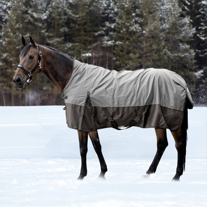 HKM High-Neck-Decke Edmonton 1680D 300g - grau/schwarz