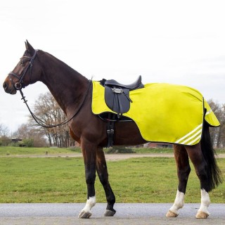 HKM Nierendecke Reflective mit Fleecefutter - Neongelb