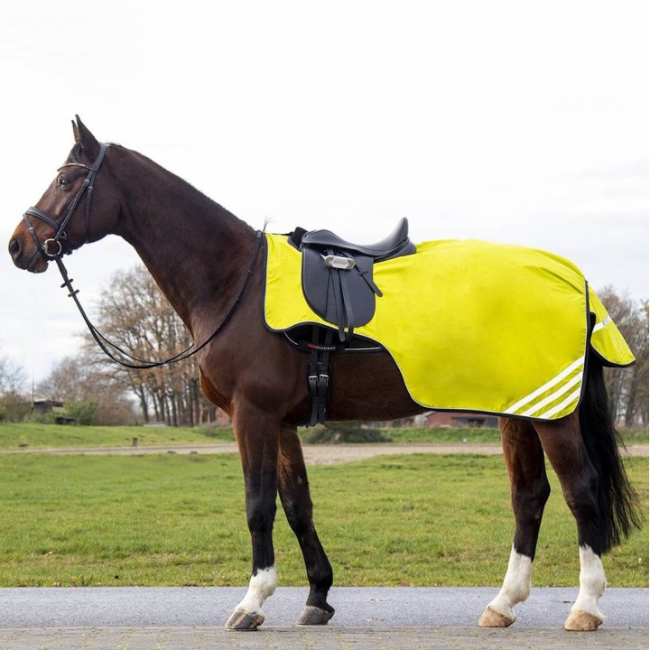 HKM Nierendecke Reflective mit Fleecefutter - Neongelb