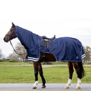 HKM Ausreitdecke mit abnehmbarem Halsteil Dunkelblau