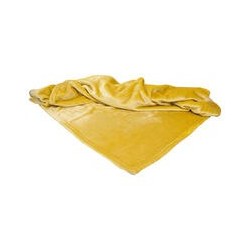 Schecker - Bestickte Mikrofaserdecke Premium [Senf - ohne Bestickung]