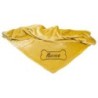Schecker - Bestickte Mikrofaserdecke Premium [Senf - Knochen mit Name]