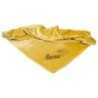Schecker - Bestickte Mikrofaserdecke Premium [Senf - Sterne mit Name]