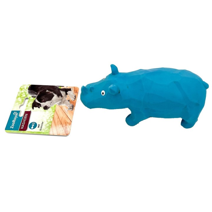 ZooRoyal Hundespielzeug Latex-Nashorn 15cm