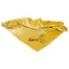 Schecker - Bestickte Mikrofaserdecke Premium [Senf - Hund mit Name]