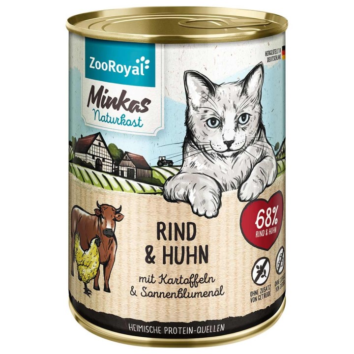 ZooRoyal Minkas Rind und Huhn mit Kartoffeln 400g