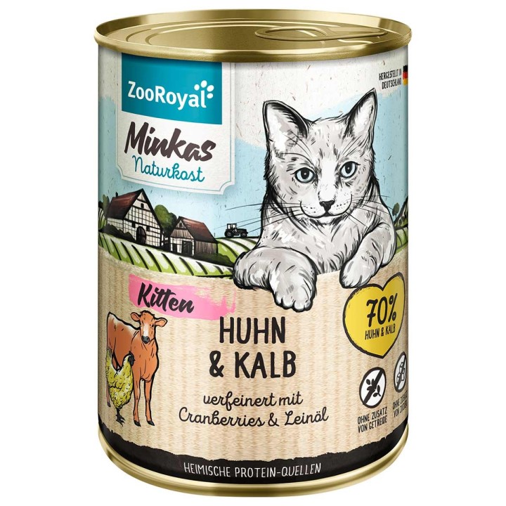 ZooRoyal Minkas Kitten Huhn und Kalb 400g