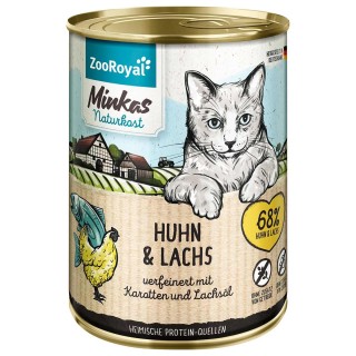 ZooRoyal Minkas Naturkost Huhn und Lachs mit Karotten 400g