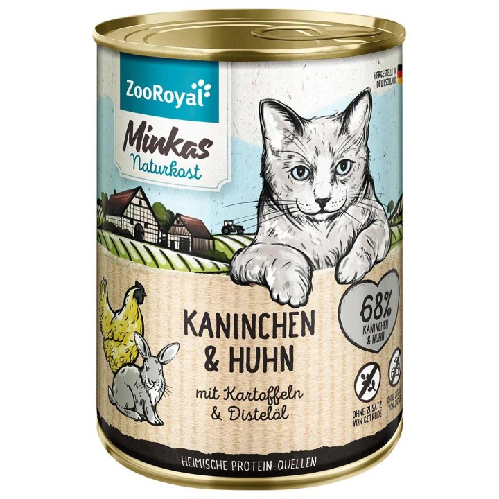 ZooRoyal Minkas Kaninchen und Huhn mit Kartoffeln 400g
