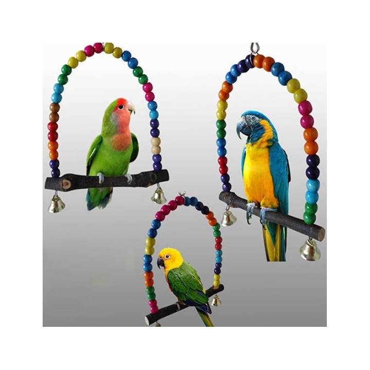 Buntes Vogelspielzeug, Papageienschaukel, Käfigständer, Rahmen, Nymphensittiche, Wellensittiche, Hängehängematte