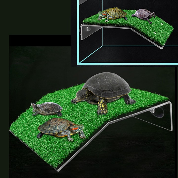 Schildkrötenrampe, Schildkrötenplattform, Schildkrötenrampe, Reptilienleiter, Ruheterrasse für Aquarienfische L size