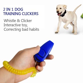 Hundetrainings-Clicker, 2-in-1-Pfeife und Clicker, Haustier-Trainingsgeräte mit 2pcs bunt
