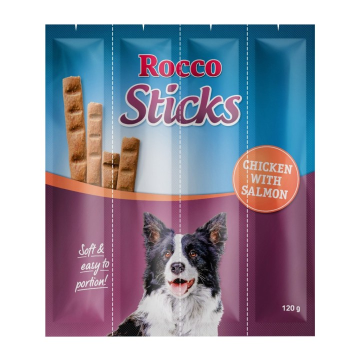 Sparpaket Rocco Sticks 120 g / Sparpaket % - Huhn mit Lachs 3 x 12 Stück  (360 g)