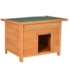 PawHut Hundehütte  Gemütliche Hundehöhle aus Tannenholz mit Dach, ideal für Hunde & Katzen, 82x58x58 cm  Aosom