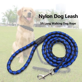 Nylon-Hundeleine, 1,5 m lang, für Spaziergänge, Hundeseil, Metallverschluss, Hundekette, Zugseil für mittelgroße Hunde rot