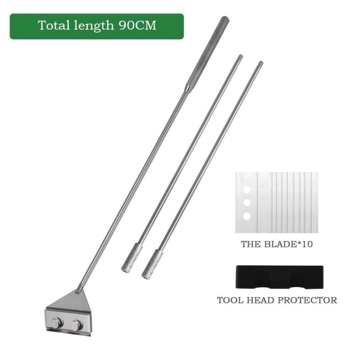 Edelstahl-Aquarium-Algenschaber, Aquarium-Reiniger, hält die Hände trocken, scharfe Klinge zum Entfernen von Algen 65cm