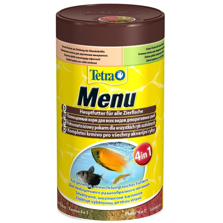 Tetra Menu 250 ml – Mix 4 Pokarmów Dla Ryb