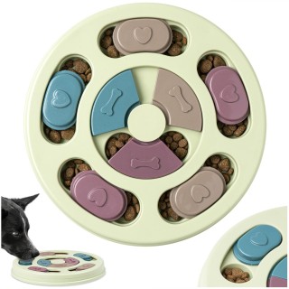 Interaktives Schnüffelspiel für Hunde, grün, rosa, blau grün