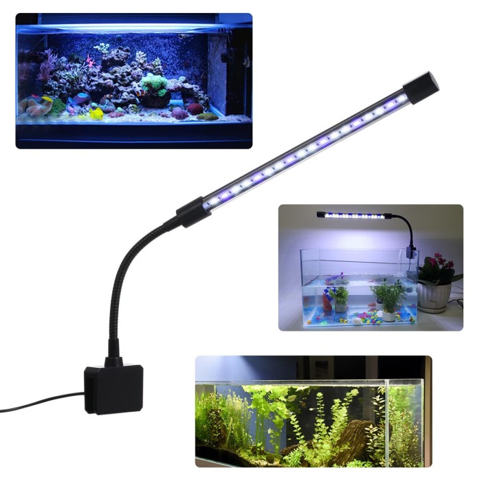 DC 5 V 7 W 18 LED Aquarium Licht Fisch Jar Clamp Clip View Lampe USB Powered Betrieben 3 Beleuchtung schwarz