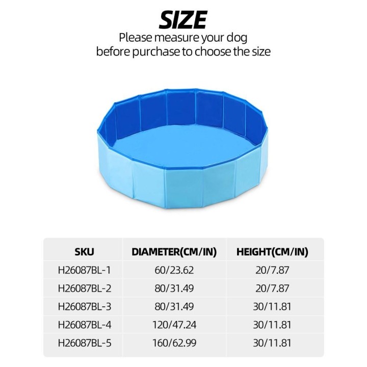 Schwimmbad für Haustiere für Haustiere. Schwimmbad für Hunde Blue20X80cm blau