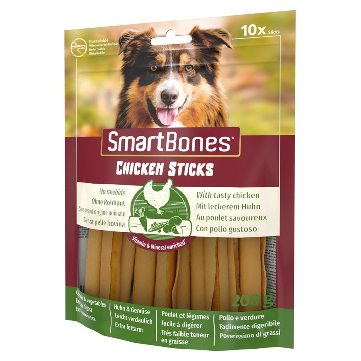 SmartBones Chicken Sticks Kaustangen Huhn - Sparpaket: 3 x 10 Stück