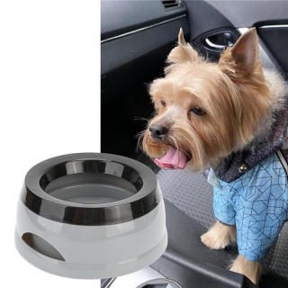 1Pcs Pet Trinken Schüssel Reise Auto Schüssel Splash Proof Und Nicht Nassen Mund Kunststoff Tragbare Hund Zubehör blau