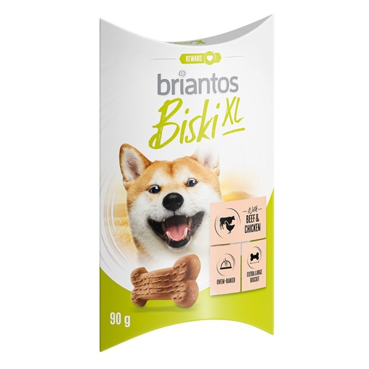 Briantos "DogBiski" Hundekeks - Huhn und Rind - Sparpaket: 3 x 90 g