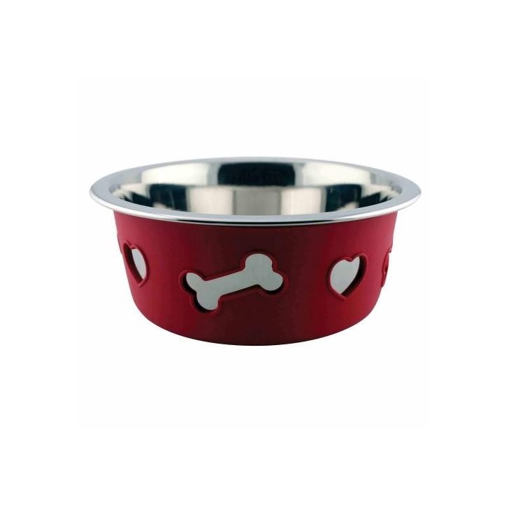 Weatherbeeta Anti-Rutsch-Edelstahl-Knochen-Hundenapf 21cm blau