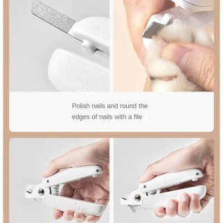 Xiaomi PETKIT Haustier Hund Katze Nagelknipser Schere Haustier Nagel Zehen Krallenknipser Schere mit LED-Licht Nageltrimmer S