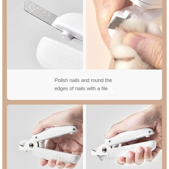 Xiaomi PETKIT Haustier Hund Katze Nagelknipser Schere Haustier Nagel Zehen Krallenknipser Schere mit LED-Licht Nageltrimmer S