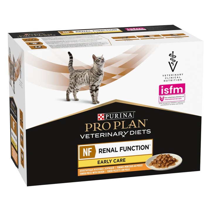 PURINA PRO PLAN Veterinary Diets Feline NF Early Care Huhn - 10 x 85 g