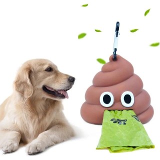 1pc Pet Poop Tasche Scheiße-förmigen Hund Katze Abfall Taschen Tragbare Hund Poop Dispenser Halter Haustiere Reinigung Produk