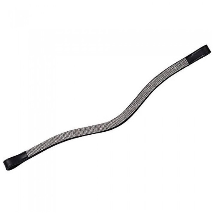 Collegiate Stirnband aus Leder mit gebogener Kette Cob braun