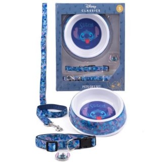 Lilo & Stitch Hundehalsband-Set (Packung mit 4) M blau