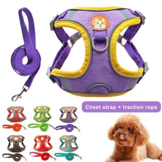 2 Teile/satz Haustier Hunde Harness Reflektierende Streifen Verhindern Rushing Out Atmungsaktive Hunde Brustgurt Traktion L o