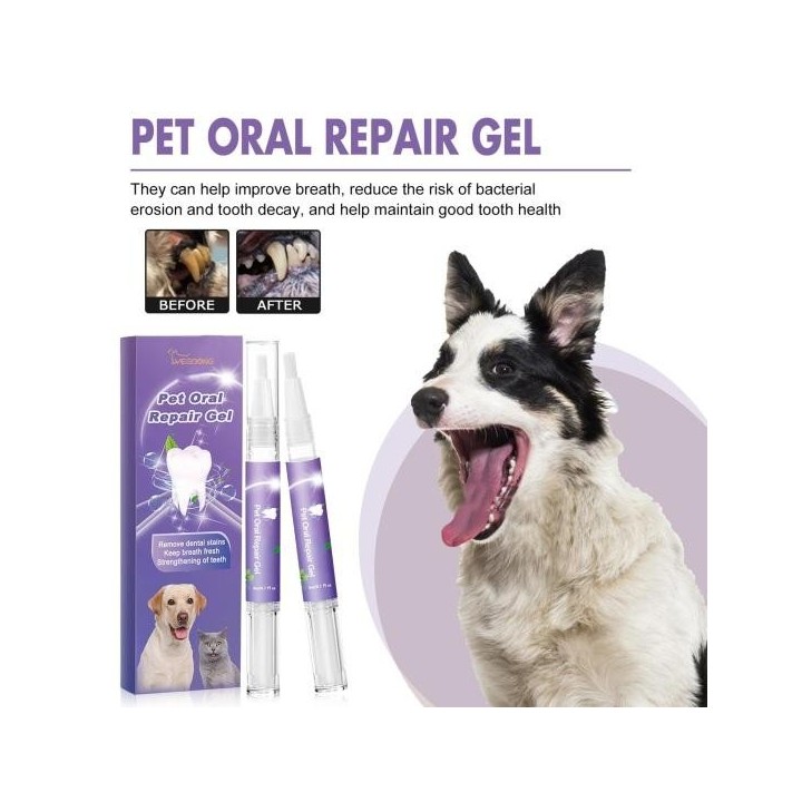 Mundpflege-Gel für Haustiere, beseitigt Mundgeruch, hellt die Zähne auf, schonende und effektive Zahnpflege