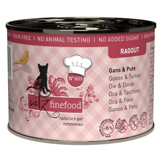 catz finefood Ragout 6 x 190 g - No.603 Gans & Pute