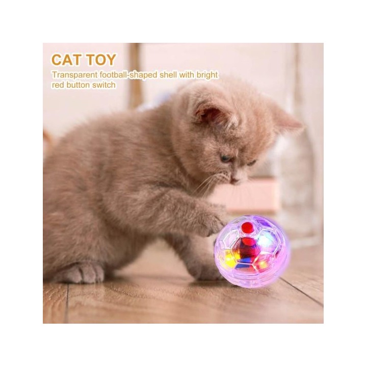 Haustier Ball Spielzeug Transparent Interaktive Kunststoff Haustier Katze Hunde Leuchtenden Ball Spielzeug für