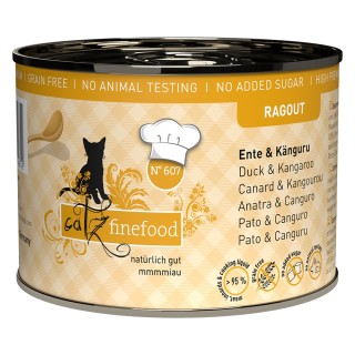 catz finefood Ragout 6 x 190 g - No.607 Känguru & Ente