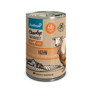 ZooRoyal Charlys Naturkost Huhn mit Schaf, Ente, Kartoffeln & Leinöl 400g