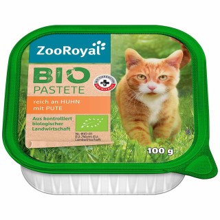 ZooRoyal Bio Pastete reich an Huhn mit Pute 100g