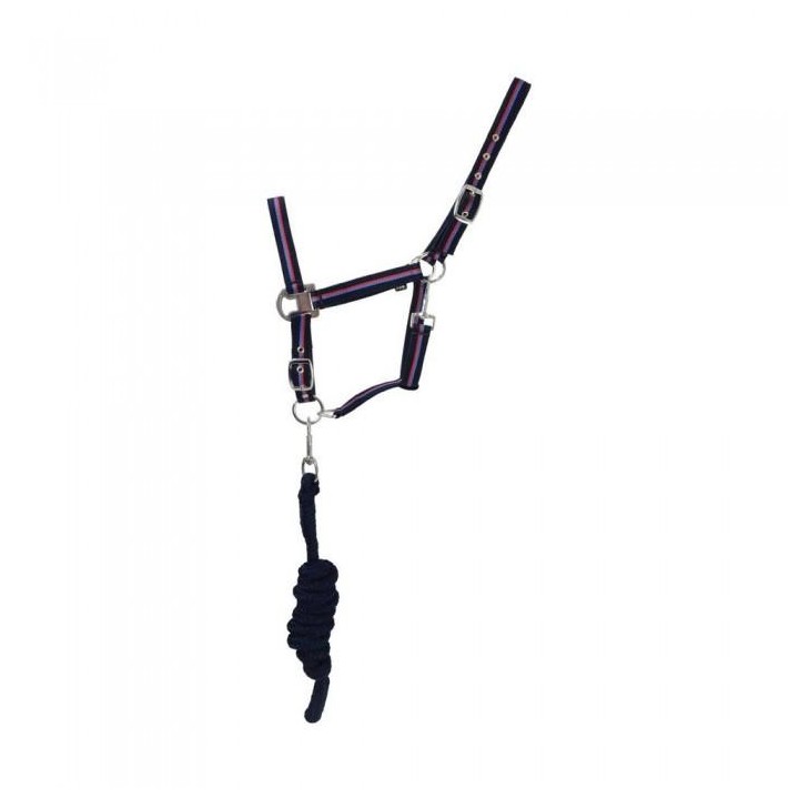 Hy Signature Pferdehalfter und Führstrick Pony schwarz