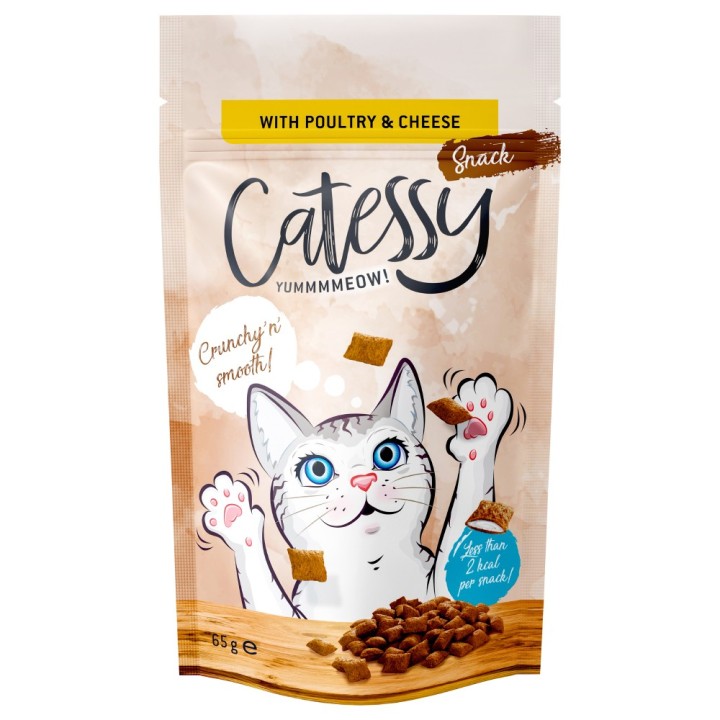Sparpaket Catessy Knabber-Snack 5 x 65 g - mit Geflügel & Käse