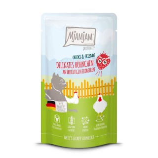 MjAMjAM Quetschie Chicks & Friends Hühnchen an Erdbeeren 12x125g