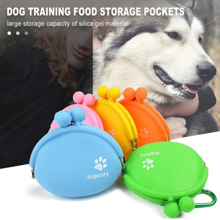 Silikon-Tasche für Hundetraining, Futter-Snacks, für Spaziergänge mit dem Hund, Aufbewahrung von Futter für Haustiere, Reise-