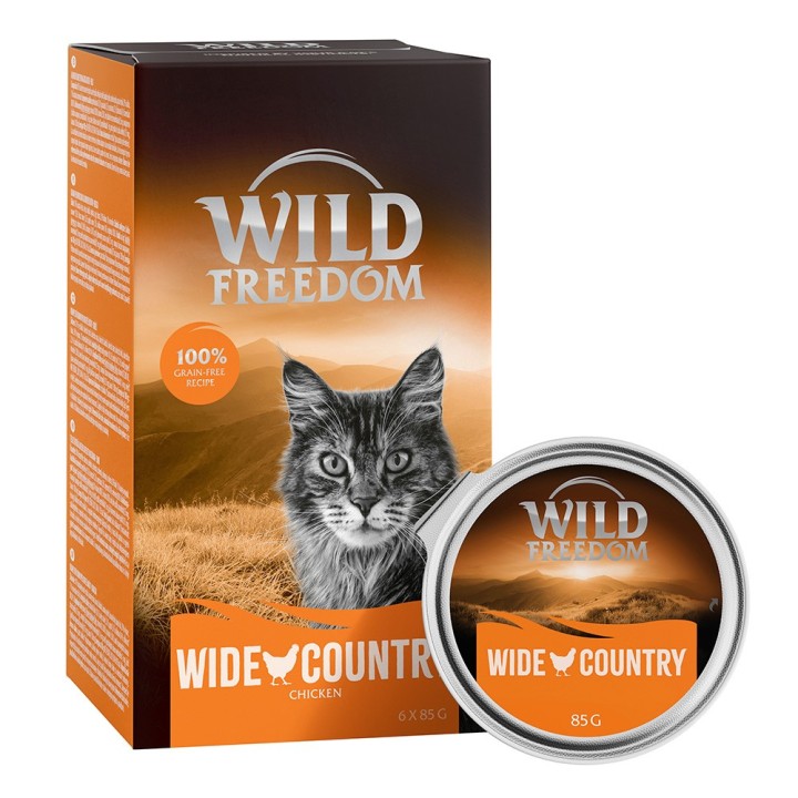 Wild Freedom Adult Schale 6 x 85 g - Wide Country - Huhn pur