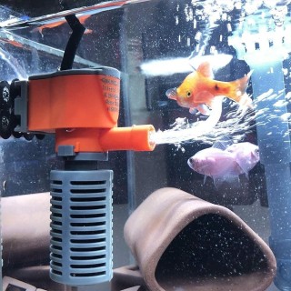 3W/5W 3-in-1 Minifilter Aquarium Fischschwammfilter Sauerstoffversorgung Leiser Luftpumpenfilter für alle 5W bunt
