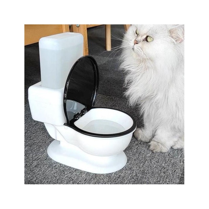 Yousheng 650ML Katzentoiletten-Wasserspender Automatisches Fütterungssiphon-Design mit staubdichter Abdeckung Sauberer Trinkn