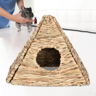 Hasengrashaus, gewebter Kaninchenkäfig, faltbares Versteckbett, Kaninchen-Kauspielzeug für kleine Meerschweinchen